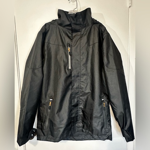 Portwest S555 Outcoach Waterproof PU Jacket with Stormflap and Packaway Hood Med - Picture 2 of 16